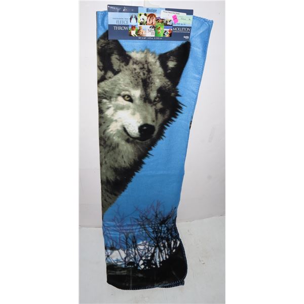 NEW WITH TAGS WOLF THEME 50" X 60"