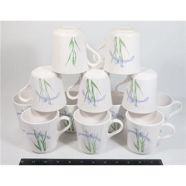 SET OF 12 VINTAGE CORNING WARE CORELLE SHADOW IRIS