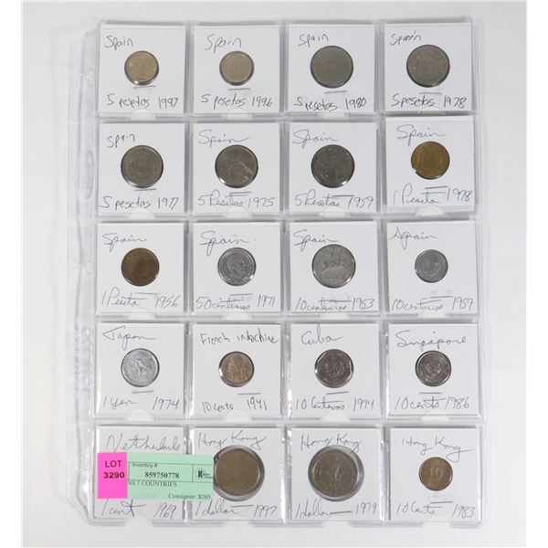 20 COINS 7 COUNTRIES