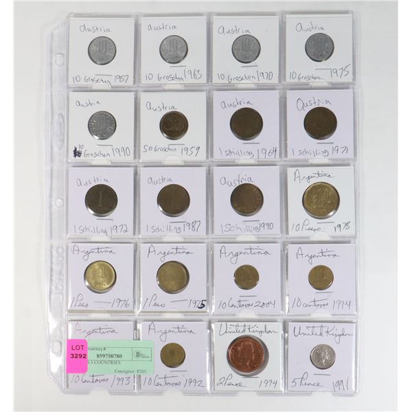 20 COINS 3 COUNTRIES