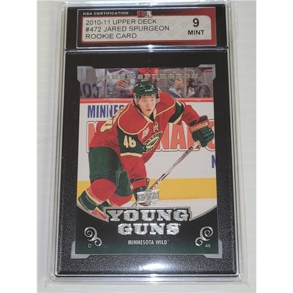 2010-11 Upper Deck #472 Jared S[urgeon Rookie Card - Graded 9 Mint