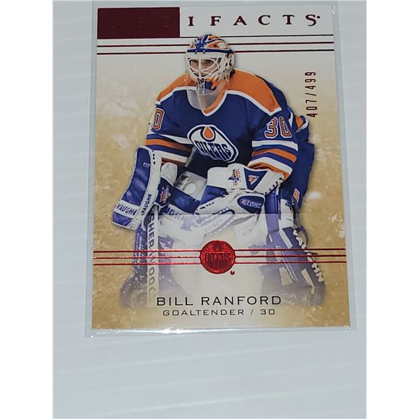 2014-15 Upper Deck Artifacts LE 407/499 Bill Ranford - Unauthenticated