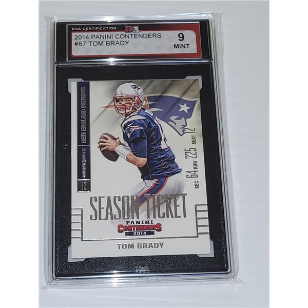 2014 Panini Contenders #67 Tom Brady - Graded 9 Mint