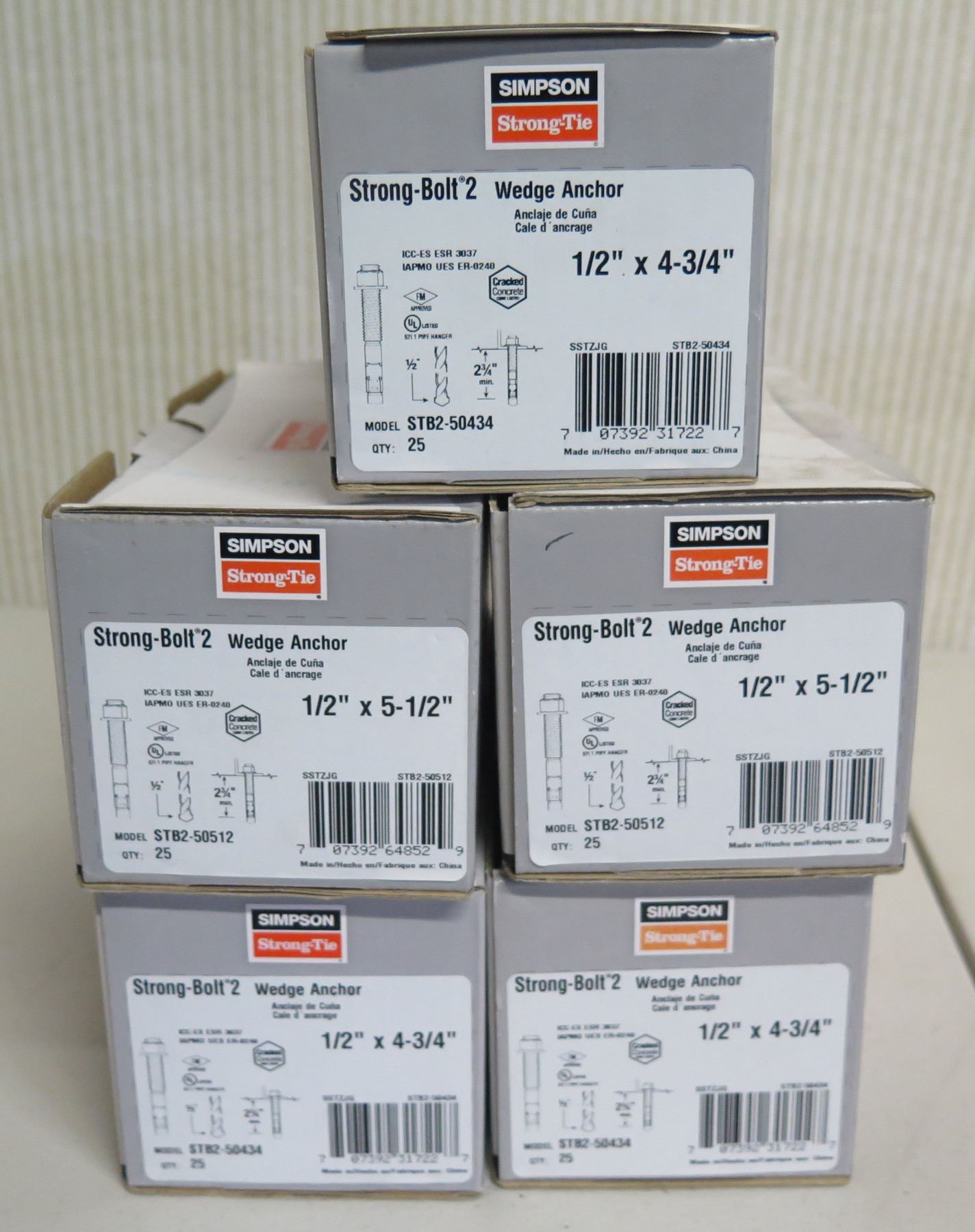 Simpson Strong-Tie Strong-Bolt 2 Keilanker 1/2″ X 5-1/2″ – Mechanisch Verzinkt, Für Horizontale & Überkopf-Montage (25 Stück) Simpson Strong-Tie Strong-Bolt 2 Keilanker 1/2″ X 5-1/2″ – Mechanisch Verzinkt, Für Horizontale & Überkopf-Montage (25 Stück)