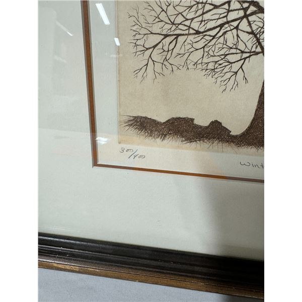 Winter Franceis etching in color  300/400