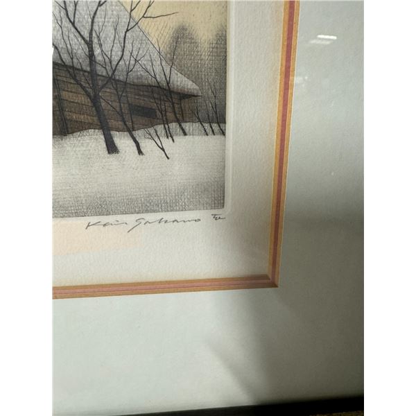 Etching snowcapped roof  L. grahams  38/100