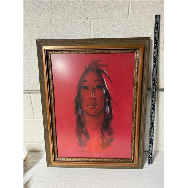 Warrior G Christiffersen Original Pastal on paperLaFlamme Gallery