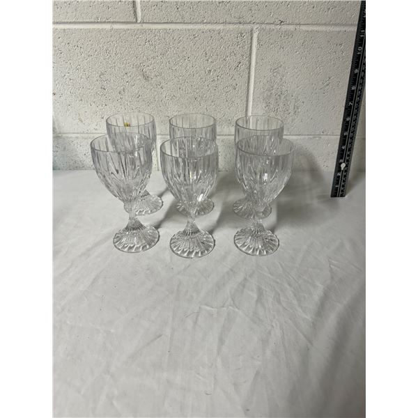 6 crystal glasses