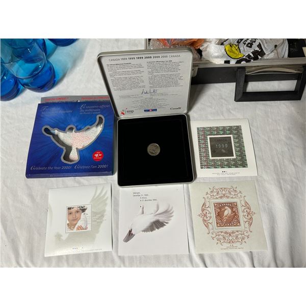 The official millennium keepsake by Canada Post stamp and coin set 2000