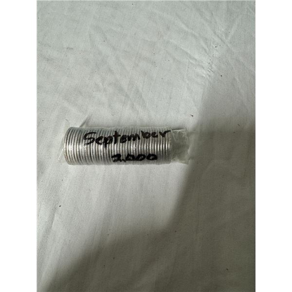 Uncirculated quarter roll September 2000