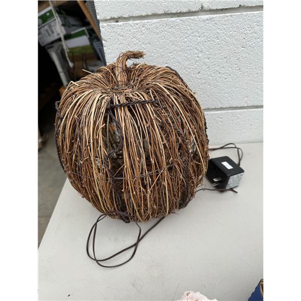 Light up pumpkin decor