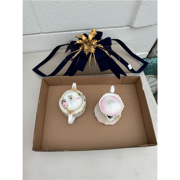 Sugar and creamer and decor