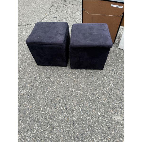 2 storage ottomans