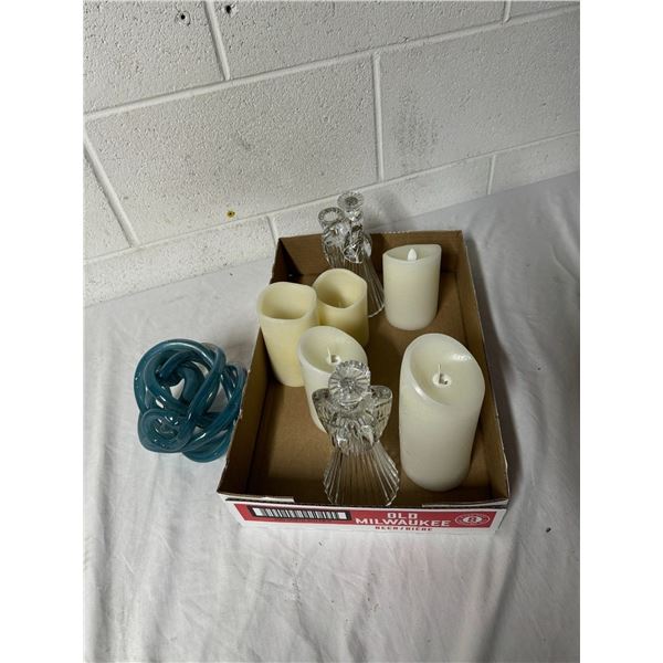 Candles, candleholders, and decor