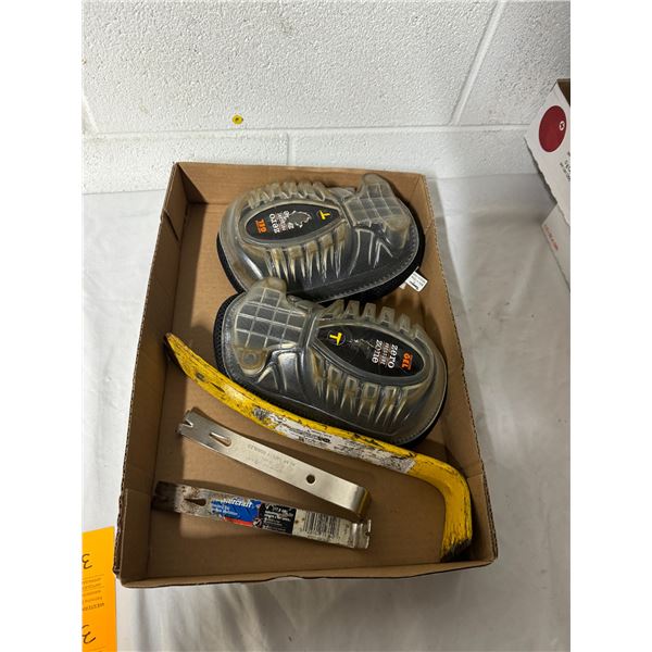 Wrecking bars and kneepads