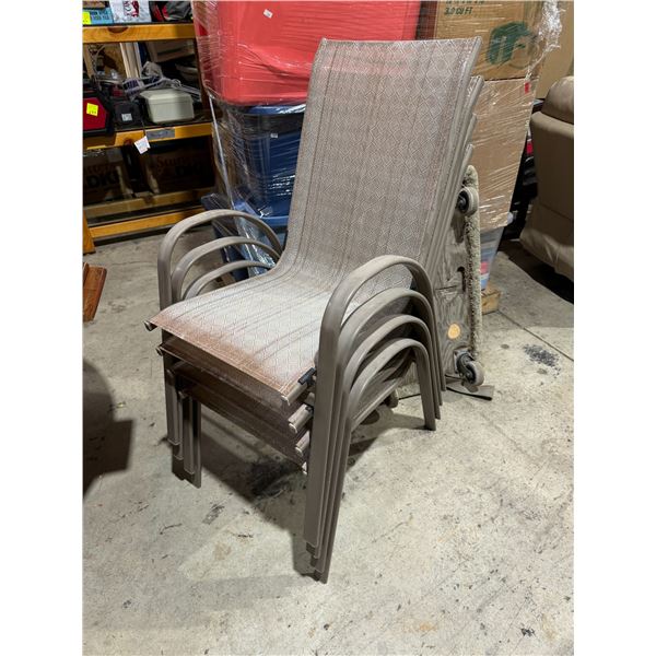 Stacking patio chairs