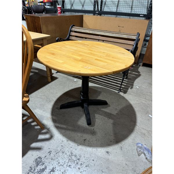 Pedestal Drop side table 36 inches with sides up