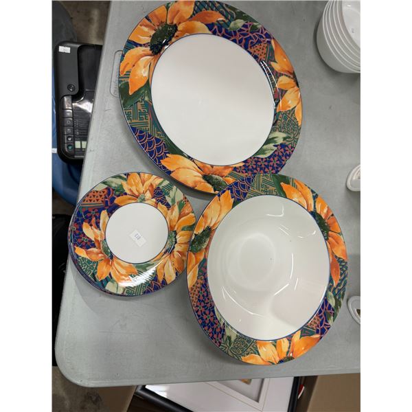 Platter bowl and small plates