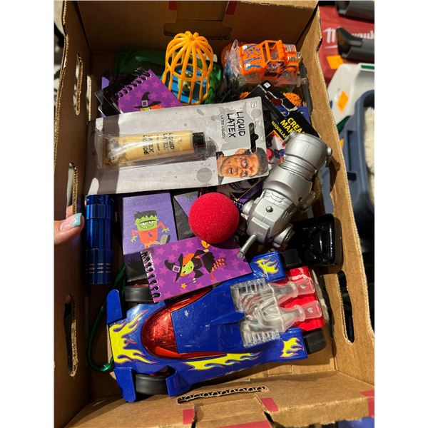 Toys, liquid latex, and other items