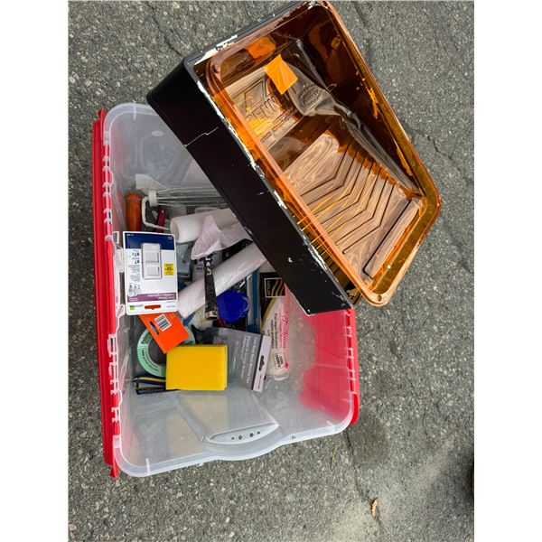 Painting items and slide dimmer, painters, tape, etc.