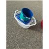 Image 1 : Laundry basket, storage baskets, and buckets