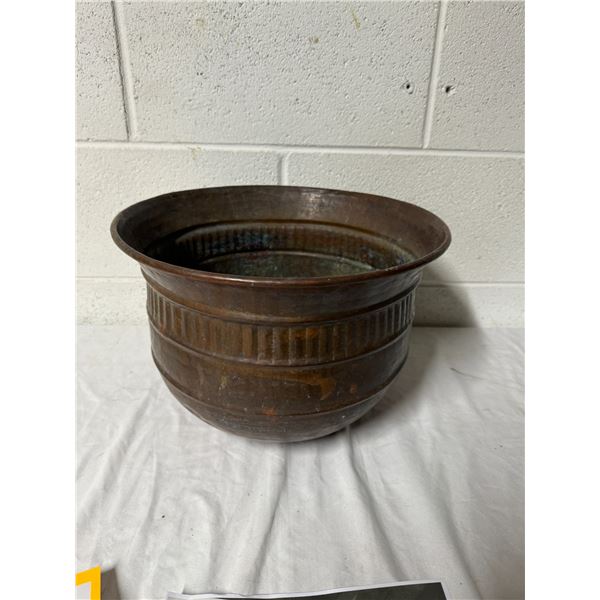Antique fortune inch copper pot