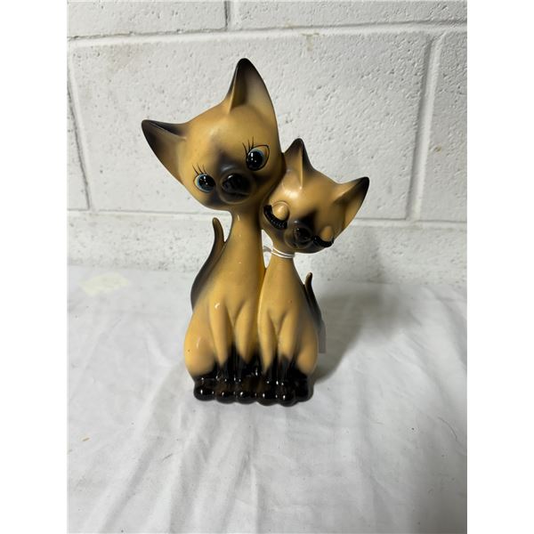 1950s Japan, long necked Siamese pottery figure