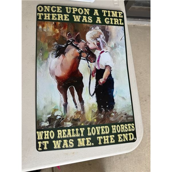 Tin sign once upon a time