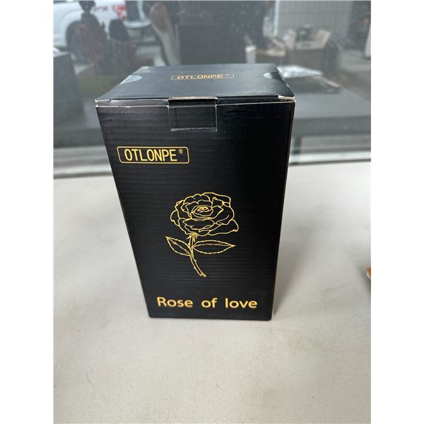 New rose of love LED light glass rose flower