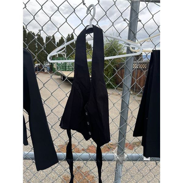 NWT black tie vest large