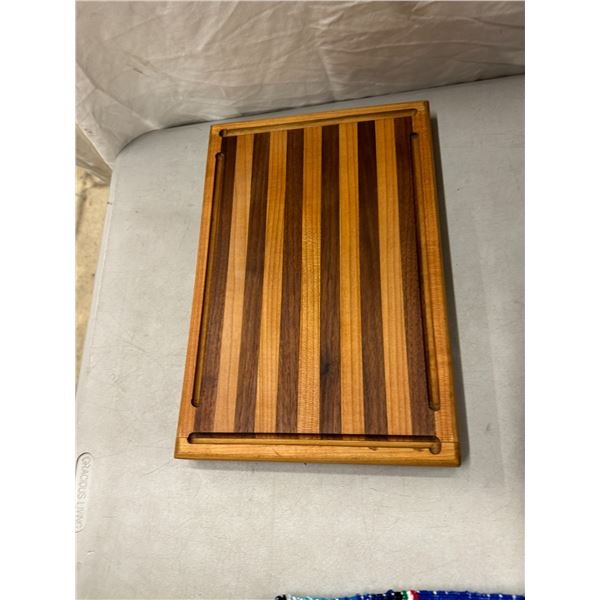 Solid, walnut and maple cutting board