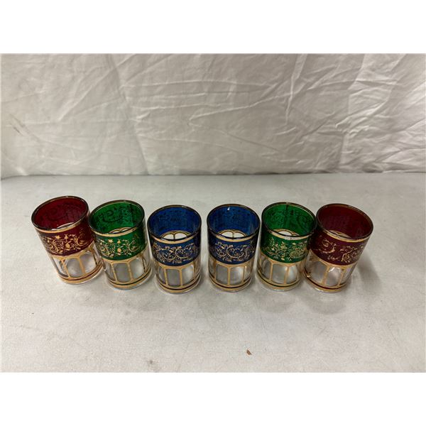 Vintage Moroccan tea glasses (6)