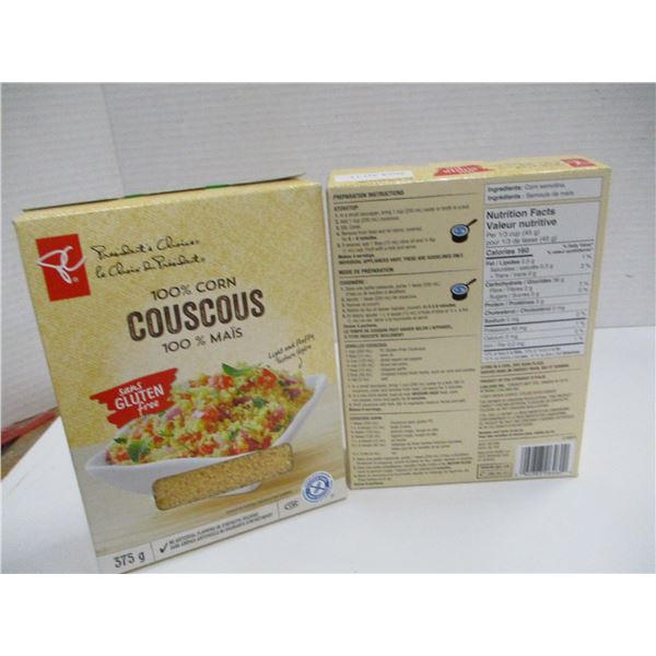 SHELF PULLS (AS IS):  100% CORN COUSCOUS (375G) - 2 BOXES