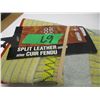 Image 1 : STORE CLOSE-OUT (AS IS):  2 PAIR SPLIT LEATHER GLOVES (SIZE MEDIUM)