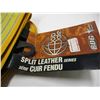 Image 2 : STORE CLOSE-OUT (AS IS):  2 PAIR SPLIT LEATHER GLOVES (SIZE LARGE)