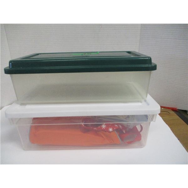 ESTATE:  2 PLASTIC CONTAINERS