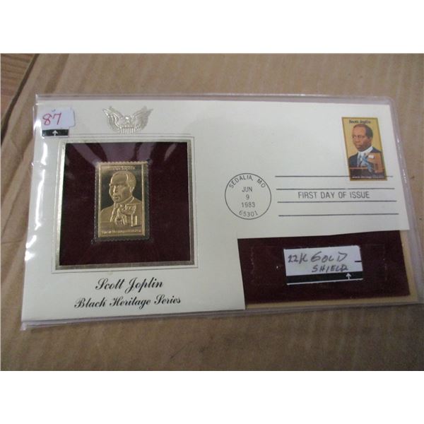 BLACK HERITAGE SERIES 22 KARAT GOLD SHIELD STAMP