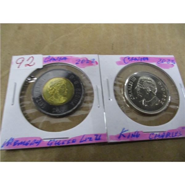 2022 MEMORY OF QUEEN ELIZABETH II & 2023 P/L KING CHARLES III HALF DOLLAR