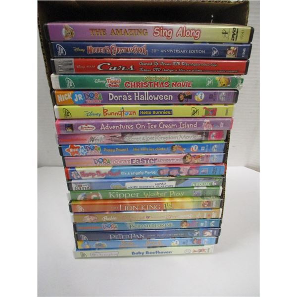 BOX C/W APPROX. 30 DVD'S