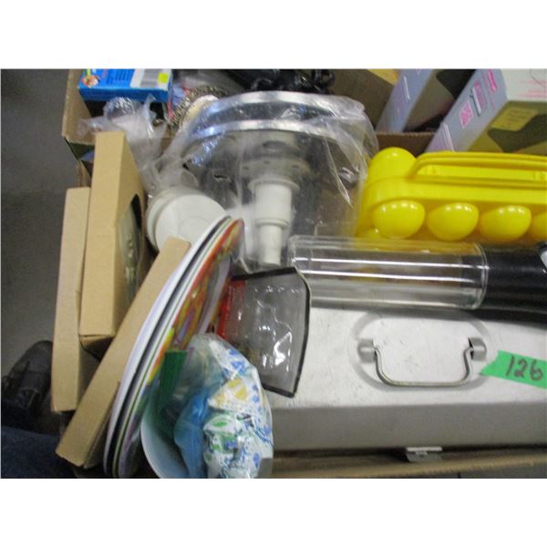 METAL BOX C/W ASSORTED ITEMS