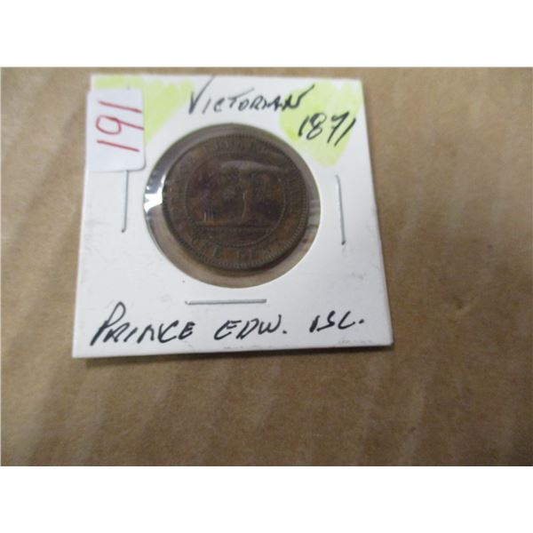 1871 VICTORIAN PRINCE EDWARD ISLAND LARGE PENNY