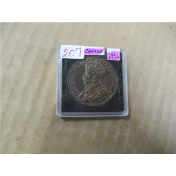 1936 CANADA KING GEORGE V SILVER DOLLAR
