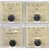 Image 1 : 1988 10¢ MS67, 1990 10¢ MS67, 1991 10¢ MS67, 1994 10¢ MS67, 4pcs All ICCS, NBU