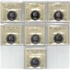 Image 1 : 50¢ ICCS-PCCS Proof Like Lot of 7 pcs, Professional Coin Certification System