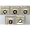 Image 1 : 50¢ ICCS-PCCS Nickel/Silver Proof Lot of 5 pcs, Professional Coin Certification System