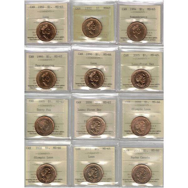 $1. ICCS-PCCS Lot of 12 pcs Professional Coin Certification System