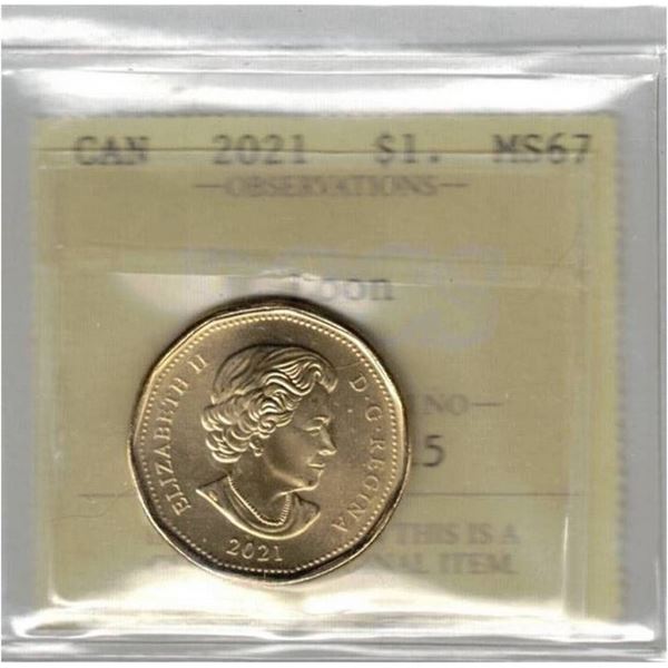 2021 $1. Loon ICCS MS-67