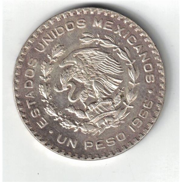 Silver Coin 1966 Mexican one Peso