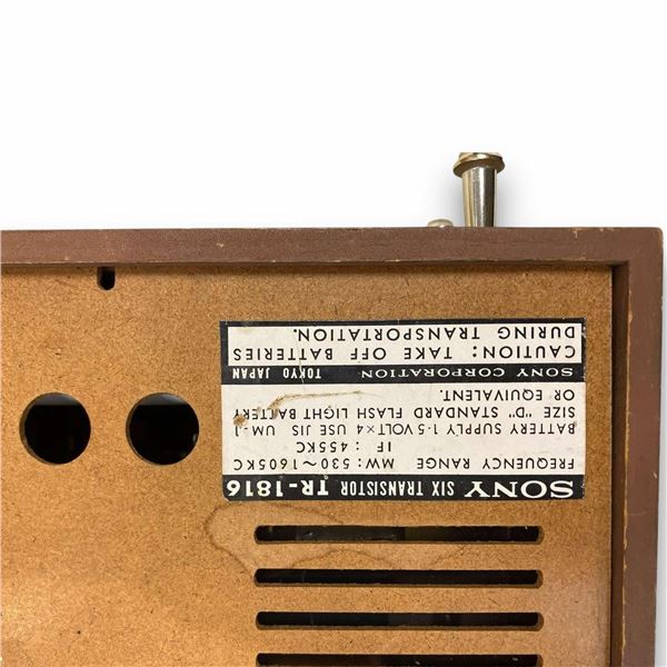 Vintage Sony Transistor Radio, In Original Box, Model # Tr
