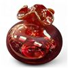 Image 2 : Vintage Carnival Glass Vase With Floral Motif